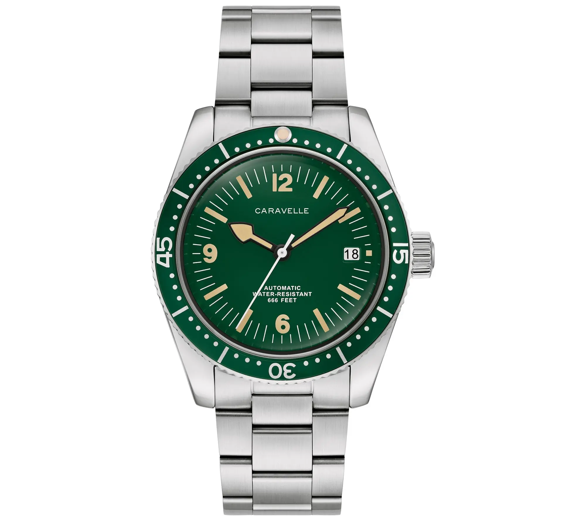 Caravelle x Kevin O'Leary by Bulova Green Sea Hunter Automatic Watch Caravelle x Kevin O'Leary by Bulova Green Sea Hunter Automatic Watch