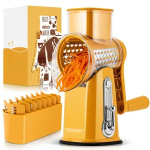 Kitchen Shredder Multifunctional Cabbage Grater – BPA-Free 5-Blade Rotary Slicer – Portable & Dishwasher Safe for Vegetables, Cheese