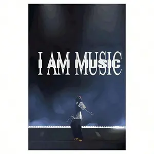 "I Am Music" Carti Canvas Poster -Frameless , Black & White Music-Themed Wall Art, High-Quality Print For Home Decor