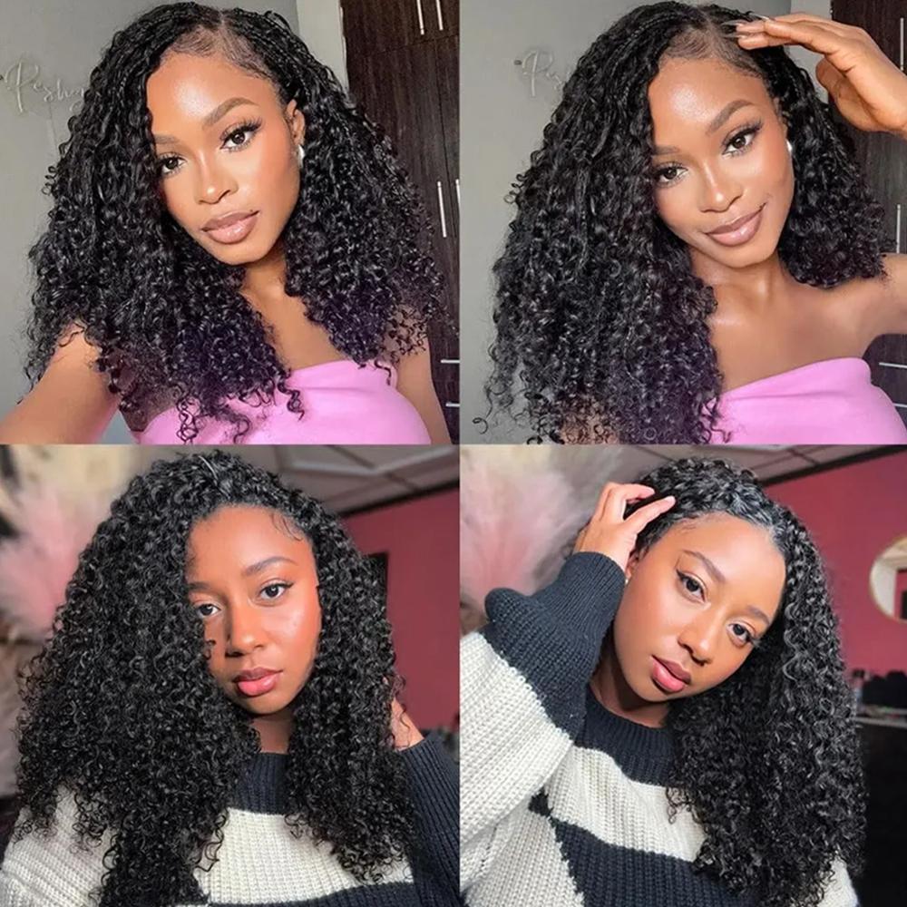 [HOT] Burmese Curly Crochet Hair Human Hair Extensions Miracle Knots Pre-Separated 50g/Pack (32-38 Strands Per Pack）– Knotless Boho Braids, 4-5 Packs for Full Head, Multiple Curly & Wave Textures Protective Hairstyles For Black Women