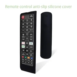 Remote Cover Compatible with Samsung Smart TV Remote, Silicone Protective Case for BN59 Series Round Controller, Machine Washable Cover