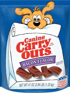 Pork Chomps Baked Pork Skin Dog Chews – 5-Inch Mini Twists with Bacon Flavor Wrap, 30 Count
