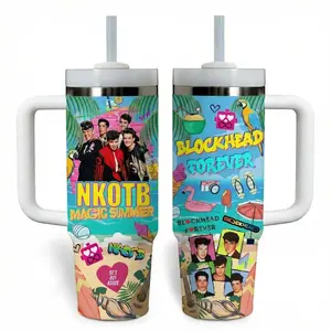2026 Drinkware | Sturdy | Straw | Bottled | New Kids On The Block Music Custom Cup 40 oz 20 oz Tumbler With Handle Drinkware Sturdy Straw Bottled