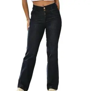 Jean Colombiano Corte Recto, 2 Botones Push-Up Ref: 2045