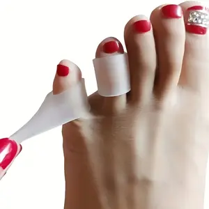 14 pieces of white silicone toe covers, suitable for running, hiking, and dancing