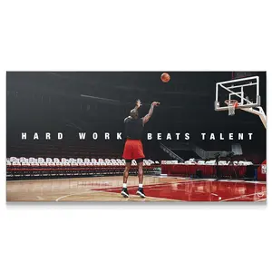 Michael Jordan Quote Poster – “Hard Work Beats Talent” Sports Wall Decor