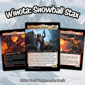 Proxy 100+ Card Commander Deck – Winota: Snowball Stax Proxy Deck Ready to Play Gift Perfect Gift for Collectors