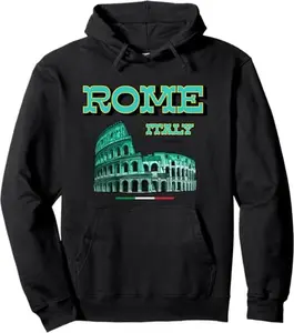 Green Roma Italia Colosseum Souvenirs, This is Rome Italy Pullover Hoodie