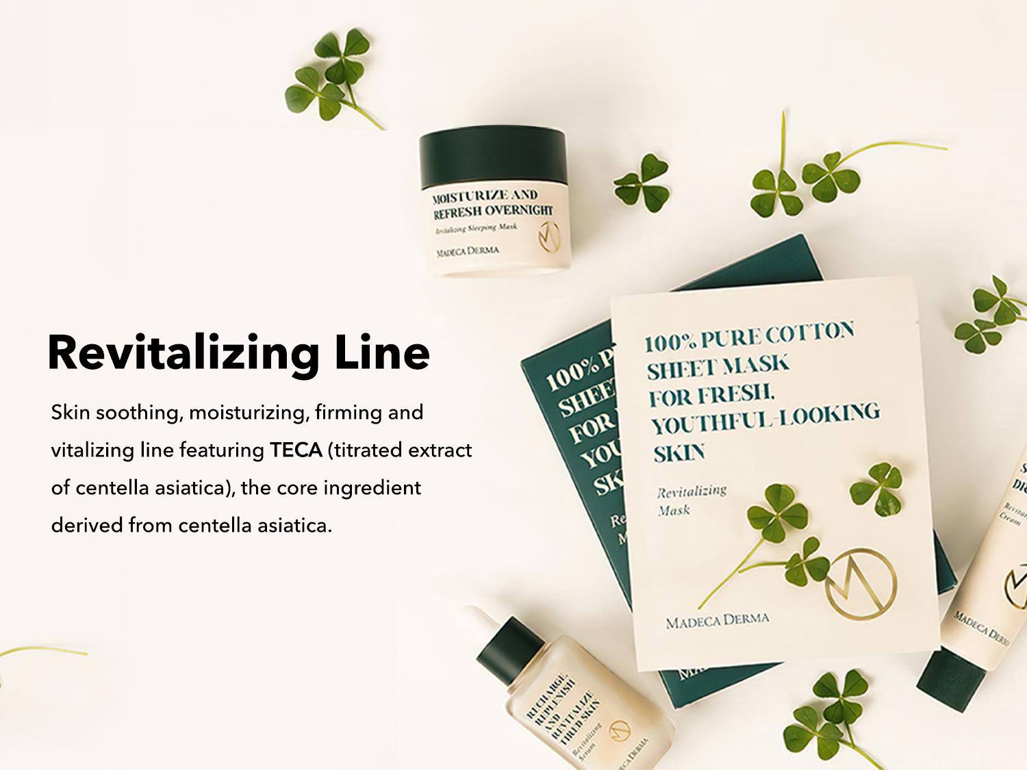 [Madeca Derma] Revitalizing Facial Sheet Mask 10pcs | Centella Asiatica, Niacinamide | Sensitive & Acne-prone | Korean pharmaceutical skincare