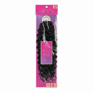 Chesed Burmese Curly Crochet Hair Hand Made Feather Crochet Human Hair Extension Clip In