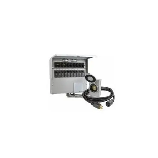 Reliance Controls 212392 Model 212 MAIN 10-Circuit Transfer Switch Kit - 30A Raintight Power Inlet Box, Completely Pre-Wired, UL1008 Listed, Power Backup for Generators Up to 7500W (Includes 10 Circuit Pre-Wired Switch), Accommodates Generators To 7500W,