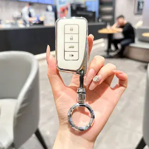 For Lexus Key Fob Cover with Keychain Lanyard, Soft TPU Key Fob Protector Compatible with Lexus RX is ES GS LS NX RS GX LX RC LC Smart Key Case