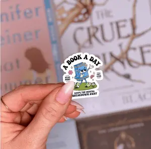 A Book a Day Keeps the Mental Breakdowns Away Sticker