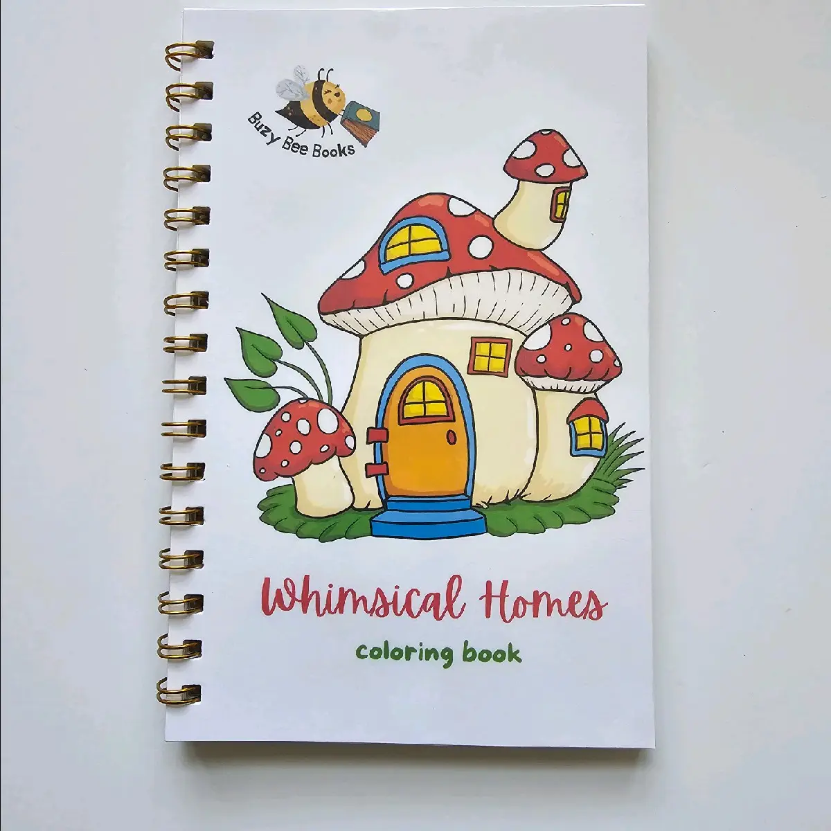 Whimsical Homes Coloring Book A5 size. 36 Magical Homes Illustrations. Gnomes Homes Coloring Book. Fairy Homes Medium Size coloring Book