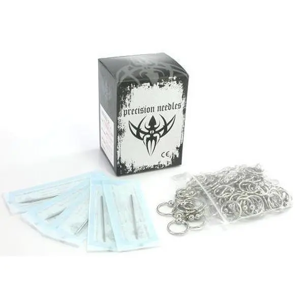 100 Sterile Needles and 100 Captive Bead Rings - Versatile Piercing Kit