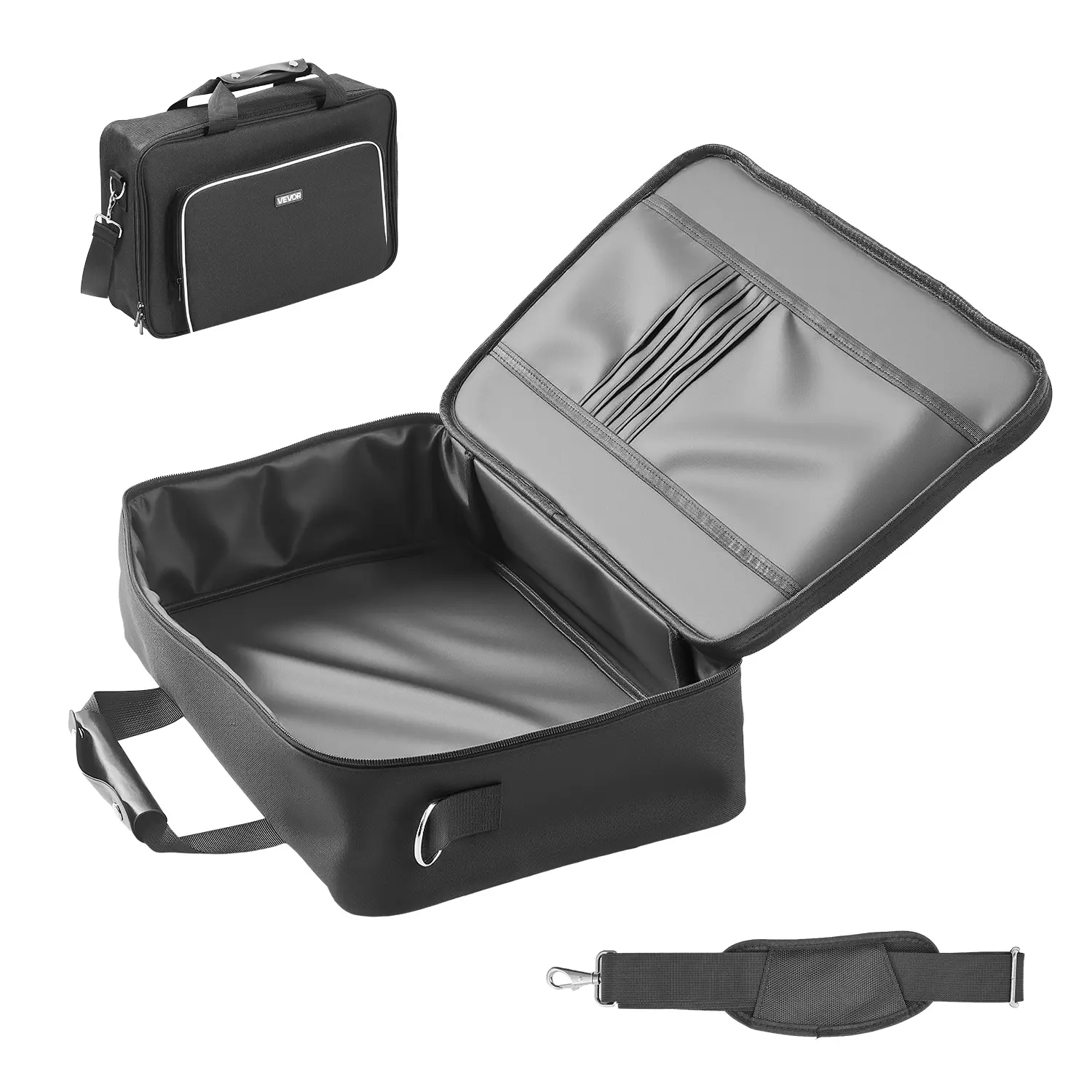 VEVOR PS5 Carrying Case,  Travel Bag for Playstation 5 & PS5 Slim Waterproof Nylon, Soft Interior Lining & Padded Dividers for Extra Protection, Spacious Design with Carry Handle for Storage, Home