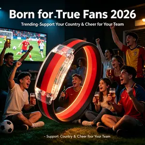 National Flag LED Flashing Silicone Wristband 2026 Glow In Dark Sports Cheer Luminous Bracelet