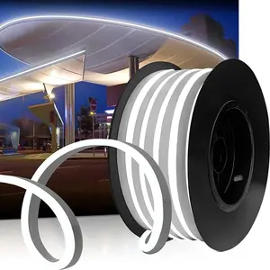 Neon LED Strip Light Flexible Waterproof Cold White LED Neon Rope Lights for Indoor Outdoor Home Decor Commercial Building