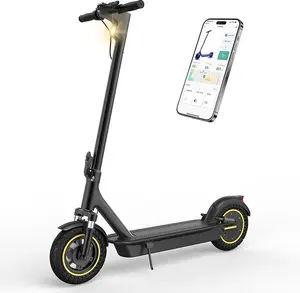 MAXSHOT Electric Scooter Adults, 500W Motor Up to 22 MPH, 22/28 Miles Long Range, 10" Solid Tires with Dual Suspension, Foldable Commuter E-Scooter with Dual Braking, LED Display & APP Control