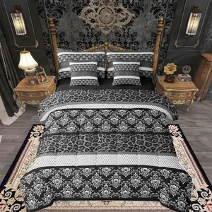 Polka Dot with Leopard Print Comforter Set With Sheets 7 Piece Black White Leopard Bed in a Bag Kids Boys Girls Wild Animal Skin Texture Bedding Set Decor Soft Lightweight Microfiber