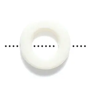 15BN201-W: Bone Ring White 15mm 4mm Thick 15 Pieces