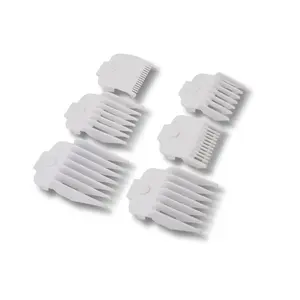 Guards (slime 2) 6 Professional Hair Guides plastic combs  different hair cutting lengths (White)