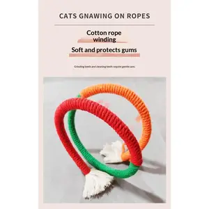 Cat Chew Rope Cat Teething Self-Entertainment Toy Teething Catnip Kitten Kitten Durable Teasing Stick