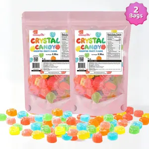 2 Bags Crystal Candy Assorted Fruity Gummy, 5.35oz,  Bonbon Sweet Snack#DealsForYouDays