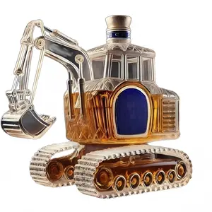 Excavator Whiskey Decanter, High Borosilicate Glass, Airtight Seal, Cold & Heat Resistant, Perfect for Bourbon, Scotch & Liquor, Unique Bar Decor Gift for Men