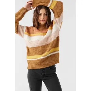 Billie Stripe Mockneck Oversized Sweater