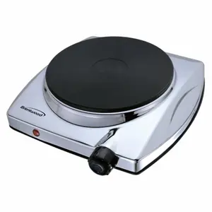 Brentwood  Electric 1000 Watt Single Hotplate - Chromed Finish