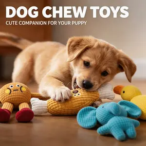 Soft Plush Pet Toys, Stuffed Squeaky Donkey Animal Toys, Tough Chew Funny Bite Sound Toys for Dog Cat