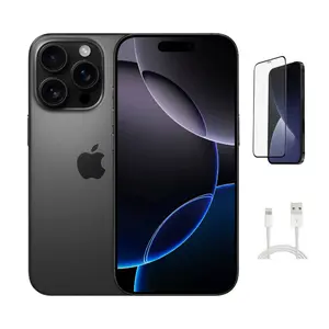 Refurbished Apple iPhone 16 Pro (Unlocked) A3083 Acceptable Condition with Tempered Glass Screen Protector & 1 Year Warranty