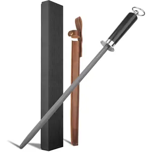 honing steel  sharpener high carbon steel  sharpener rod,12 Inch  Sharpening Steel Honing Rodblack
