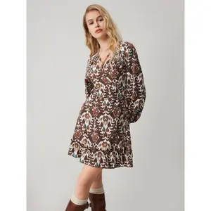 Cider [size 0-26] V-neck Retro Aztec Wrap Mini Dress