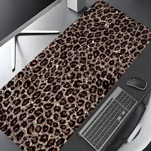 Leopard Pattern Mouse Pad, Rectangle Gaming Mouse Pad, Non-Slip Mousepad, Office Desk Keyboard Mouse Mat for Home Office Game Room Desk, Desk Accessories