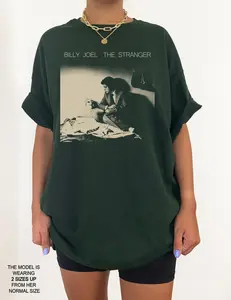 Billy Joel The Stranger Halftone Vintage retro shirt, retro music shirt Fabric Oversized