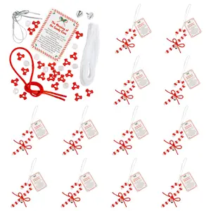 3 3/4" Beaded “The Meaning of the Candy Cane” Christmas Ornament Craft Kit - Makes 12