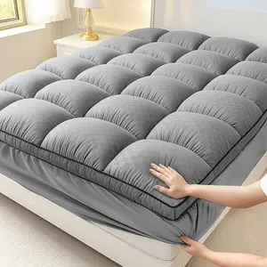 Cool Mattress Protector Thickened Quilted Elastic Stretchable 8-21 Inch Deep Pockets Mattress Pad Machine Washable Fitted Bed Cover Cooling Bedding