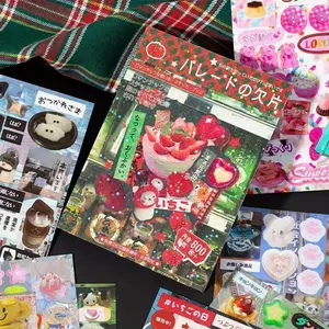 Japanese Ancient Comic Style Material Handbook, 45pcs/set Decorative Sticker & Sticker Book, Office Stationery & Supplies, Stickers Kit, Sticker Packs
