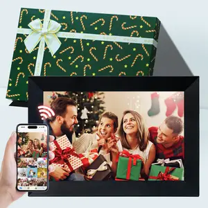 【New Year Gift】 Thanksgiving & Christmas Gift 10.1'' WiFi Digital Picture Frame 32GB Memory, HD IPS Touch Screen, biu Frame App, Easy Setup, Share Photos or Videos Anywhere