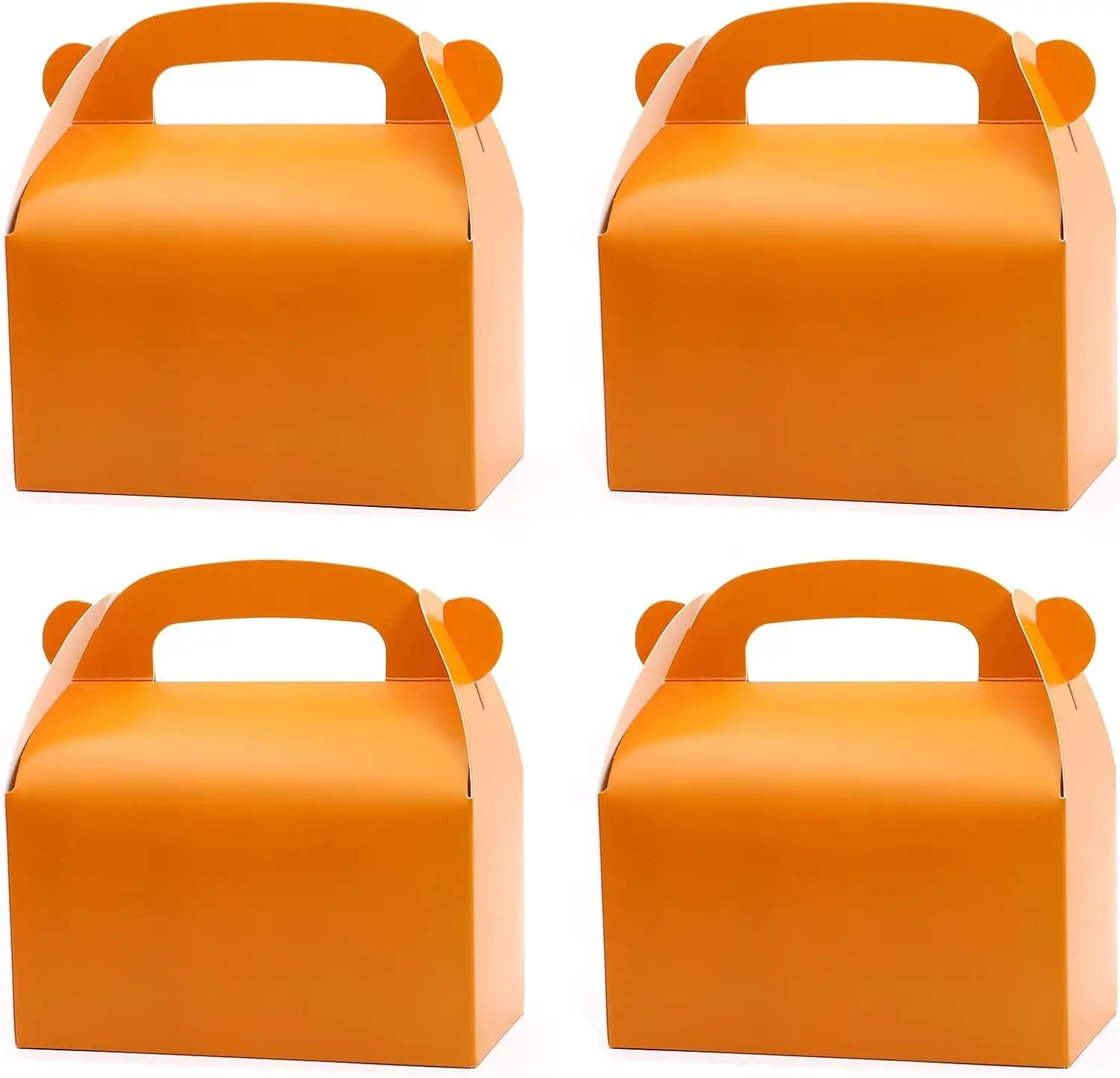 30Pcs Orange Party Favor Treat Boxes Goodie Boxes Candy Gable Box