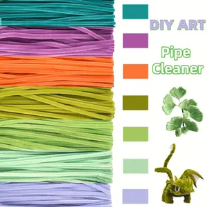 201/351-piece 7-color plush stick set, colorful plush strips, flexible plush sticks, suitable for DIY creative crafts and decorative projects