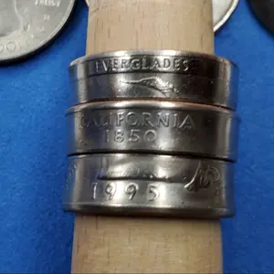 Quarter Ring, Coin ring, unisex, Female, Male, gift
