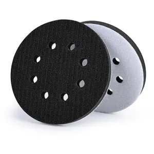 5 Inch 8 Holes  Sanding Pads 2 Pack Interface Pad Hook and Loop Sponge Cushion Buffer Backing Pad for Orbital Sander