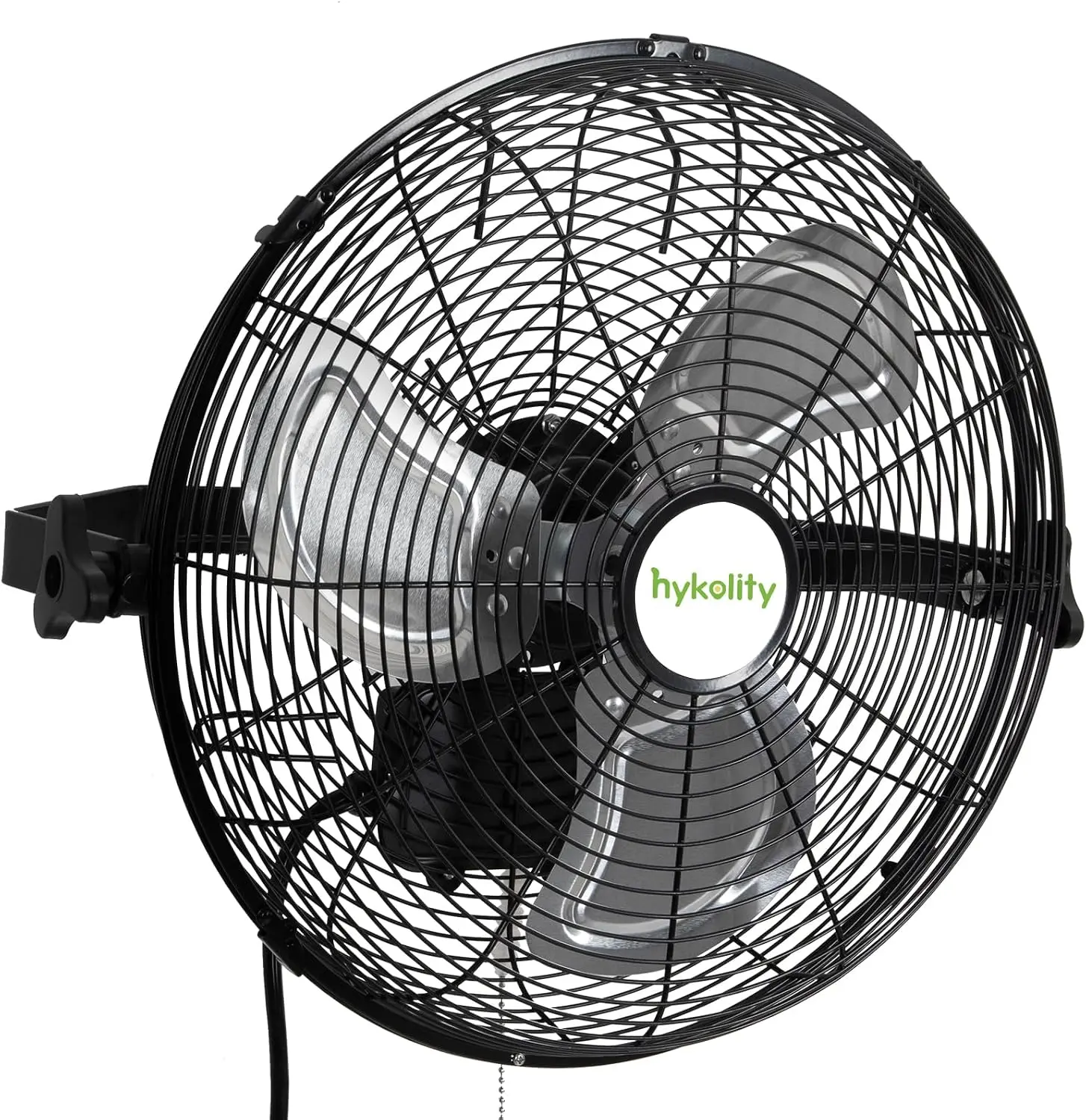 hykolity 3000 CFM 14 in. Outdoor Wall Mount Fan, 3-Speed Industrial Grade High Velocity Outdoor Fans, Black Waterproof Wall Fan for Patio, Garage, Commercial, and Gazebo - ETL Listed