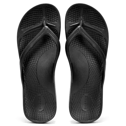 OOW Arch Support Flip Flops Women Cushioned Walking Sandals - EVA Thong Sandals for Plantar Fasciitis Recovery, Lightweight Anti-Slip Beach Pool Shower Slides, Comfortable 1in Ergonomic Arch Support