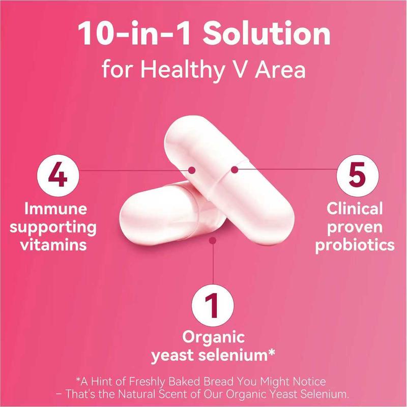 Gynable Female Probiotics | Women's Probiotics for HPV, BV, UTIS,Yeast Infection, pH Balance, Odor- All in One Solution with Lactobacillus&Selenium,VitaminC, D,Folate Probiotic Blend supplement,Gluten-Free,Vegan,30 Count For 1 Month,TikTokShopBlackFriday