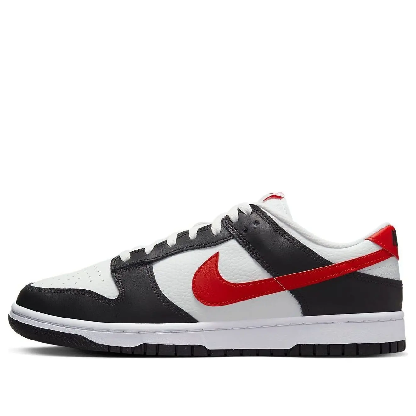 Nike Dunk Low 'Red Swoosh Panda' FB3354-001 Nike Dunk Low 'Red Swoosh Panda' FB3354-001