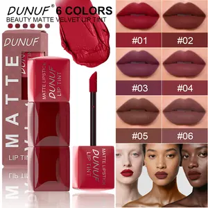 DUNUF Best Selling Pigmented Lipstick 2026 Single Velvet Matte Lip Tint All-Day Wear Makeup Must-Have Beauty Matte Velvet Lip Tint - Lipgloss, Gloss Long-Lasting Glaze Set florence by mills🐳💜